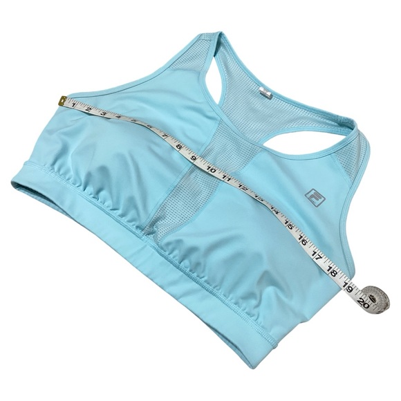 Fila Sport Women’s Medium Impact Racerback Keyhole Padded Blue Sport Bra Size 2X - Picture 6 of 15